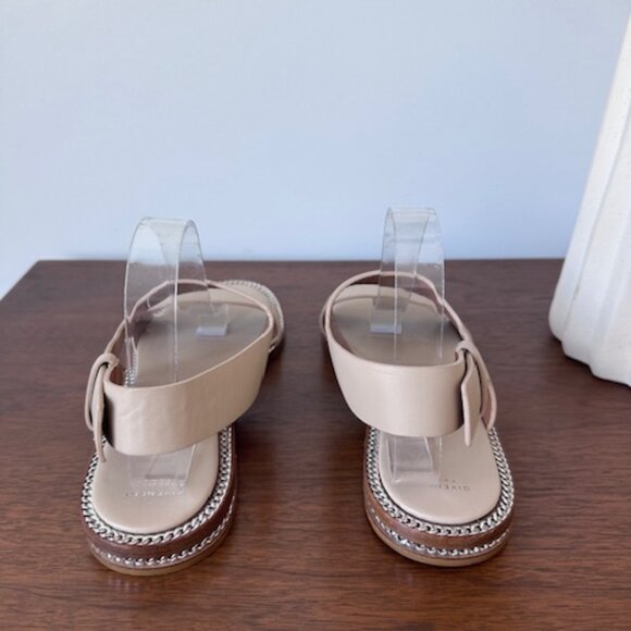 Givenchy Paris Beige Sandals with Chain Detail - Size 41/US 11 - Picture 5 of 9